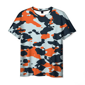 Мужская футболка 3D с принтом Asiimov camouflage в Тюмени, 100% полиэфир | прямой крой, круглый вырез горловины, длина до линии бедер | камуфляж | контр страйк | контра