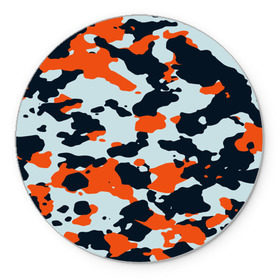 Коврик круглый с принтом Asiimov camouflage в Тюмени, резина и полиэстер | круглая форма, изображение наносится на всю лицевую часть | камуфляж | контр страйк | контра