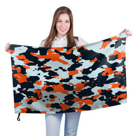 Флаг 3D с принтом Asiimov camouflage в Тюмени, 100% полиэстер | плотность ткани — 95 г/м2, размер — 67 х 109 см. Принт наносится с одной стороны | камуфляж | контр страйк | контра