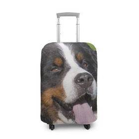 Чехол для чемодана 3D с принтом Бернский зенненхунд в Тюмени, 86% полиэфир, 14% спандекс | двустороннее нанесение принта, прорези для ручек и колес | волкодав | дворняжка | домашние животные | любимец | мопс | овчарка | пес | песик | питомец | сенбернар | собака | собачка