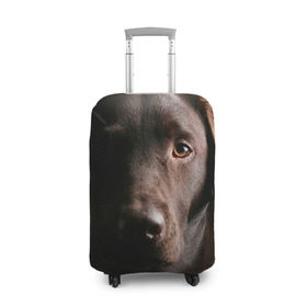 Чехол для чемодана 3D с принтом Лабрадор в Тюмени, 86% полиэфир, 14% спандекс | двустороннее нанесение принта, прорези для ручек и колес | далматин | далматинец | дворняга | лабрадор | любимец | овчарка | пес | питомец | самоед | собака | собачка | щенок