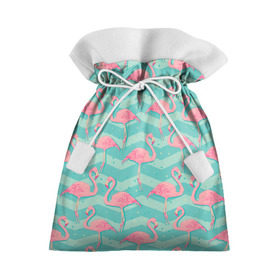 Подарочный 3D мешок с принтом flamingo в Тюмени, 100% полиэстер | Размер: 29*39 см | flamingo | абстракция | фламинго