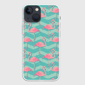 Чехол для iPhone 13 mini с принтом flamingo в Тюмени,  |  | flamingo | абстракция | фламинго