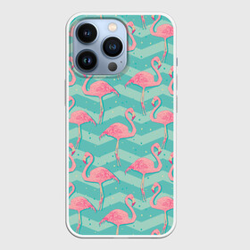Чехол для iPhone 13 Pro с принтом flamingo в Тюмени,  |  | flamingo | абстракция | фламинго