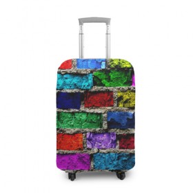 Чехол для чемодана 3D с принтом Кирпичики в Тюмени, 86% полиэфир, 14% спандекс | двустороннее нанесение принта, прорези для ручек и колес | краска | потертость | яркие