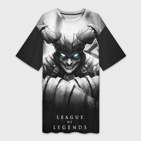 Платье-футболка 3D с принтом Shaco в Тюмени,  |  | clown | league of legends | lol | shaco | клоун | лига легенд | лол | шако