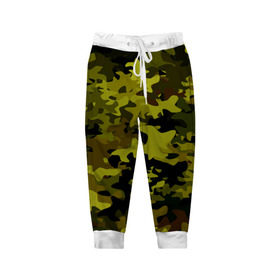 Детские брюки 3D с принтом Camouflage в Тюмени, 100% полиэстер | манжеты по низу, эластичный пояс регулируется шнурком, по бокам два кармана без застежек, внутренняя часть кармана из мелкой сетки | камуфляж | хаки