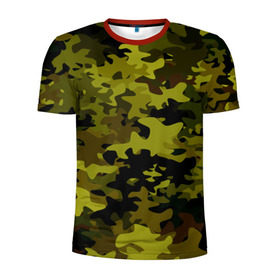 Мужская футболка 3D спортивная с принтом Camouflage в Тюмени, 100% полиэстер с улучшенными характеристиками | приталенный силуэт, круглая горловина, широкие плечи, сужается к линии бедра | камуфляж | хаки