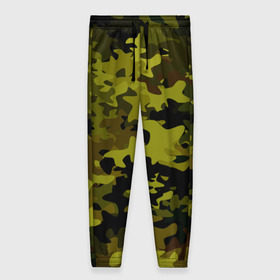 Женские брюки 3D с принтом Camouflage в Тюмени, полиэстер 100% | прямой крой, два кармана без застежек по бокам, с мягкой трикотажной резинкой на поясе и по низу штанин. В поясе для дополнительного комфорта — широкие завязки | камуфляж | хаки