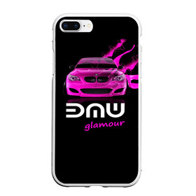 Чехол для iPhone 7Plus/8 Plus матовый с принтом BMW glamour в Тюмени, Силикон | Область печати: задняя сторона чехла, без боковых панелей | bmw | m5 | pink | авто | автомобиль | бмв | гламур | машина | розовый | стиль | тачка | элита