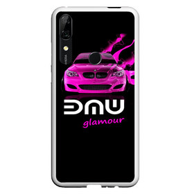 Чехол для Honor P Smart Z с принтом BMW glamour в Тюмени, Силикон | Область печати: задняя сторона чехла, без боковых панелей | bmw | m5 | pink | авто | автомобиль | бмв | гламур | машина | розовый | стиль | тачка | элита