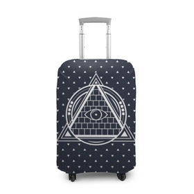 Чехол для чемодана 3D с принтом Illuminati в Тюмени, 86% полиэфир, 14% спандекс | двустороннее нанесение принта, прорези для ручек и колес | illuminati | pyramid | загадка | иллюминаты | око | пирамида | просвещение | просвещенные | тайна
