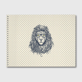 Альбом для рисования с принтом SWAG Lion в Тюмени, 100% бумага
 | матовая бумага, плотность 200 мг. | Тематика изображения на принте: animal | cat | hipster | king | lion | животное | зверь | король | лев | очки | хипстер