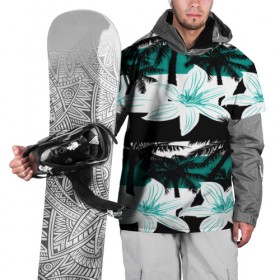 Накидка на куртку 3D с принтом Тропические цветы в Тюмени, 100% полиэстер |  | Тематика изображения на принте: 