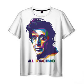 Мужская футболка 3D с принтом Al Pacino в Тюмени, 100% полиэфир | прямой крой, круглый вырез горловины, длина до линии бедер | актёр | аль пачино | артист | звезда | кино | киноактёр | кинозвезда | кинофильм | роль