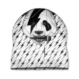 Шапка 3D с принтом Панда вокалист в Тюмени, 100% полиэстер | универсальный размер, печать по всей поверхности изделия | Тематика изображения на принте: animal | bear | beast | metal | music | nature | panda | rock | sound | vocal | вокал | животное | зверь | звук | медведь | меломан | метал | мишка | музыка | панда | природа | рок