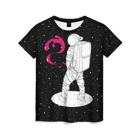Женская футболка 3D с принтом Космическая струя в Тюмени, 100% полиэфир ( синтетическое хлопкоподобное полотно) | прямой крой, круглый вырез горловины, длина до линии бедер | astronaut | cosmonaut | cosmos | galaxy | planet | space | star | universe | астронавт | вселенная | галактика | гравитация | звезды | космонавт | космос | планета | прикол