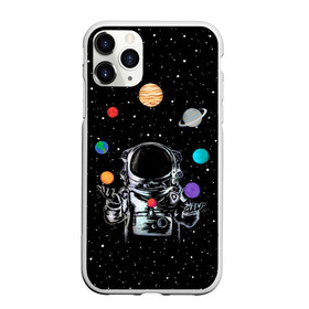 Чехол для iPhone 11 Pro Max матовый с принтом Космический жонглер в Тюмени, Силикон |  | astronaut | cosmonaut | cosmos | galaxy | planet | space | star | universe | астронавт | вселенная | галактика | звезды | земля | космонавт | космос | луна | марс | планета | сатурн | уран