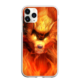 Чехол для iPhone 11 Pro матовый с принтом Fire Wolf в Тюмени, Силикон |  | Тематика изображения на принте: league of legends | lol | warwick | wolf | варвик | волк | лига легенд | лол