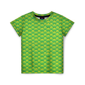 Детская футболка 3D с принтом Чешуя 2 в Тюмени, 100% гипоаллергенный полиэфир | прямой крой, круглый вырез горловины, длина до линии бедер, чуть спущенное плечо, ткань немного тянется | дракон | змея | мозаика | узор | чешуя