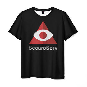 Мужская футболка 3D с принтом SecuroServ в Тюмени, 100% полиэфир | прямой крой, круглый вырез горловины, длина до линии бедер | auto | grand | gta | theft | гта