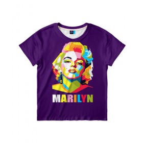 Детская футболка 3D с принтом Marilyn Monroe в Тюмени, 100% гипоаллергенный полиэфир | прямой крой, круглый вырез горловины, длина до линии бедер, чуть спущенное плечо, ткань немного тянется | Тематика изображения на принте: marilyn monroe | актриса | звезда | кино | мэрилин монро | певица