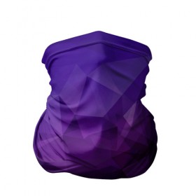 Бандана-труба 3D с принтом PolyViolet в Тюмени, 100% полиэстер, ткань с особыми свойствами — Activecool | плотность 150‒180 г/м2; хорошо тянется, но сохраняет форму | полигон | тёмный | треугольники | фиолетовый