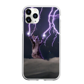 Чехол для iPhone 11 Pro матовый с принтом Грозовой кошак в Тюмени, Силикон |  | Тематика изображения на принте: lightning cat