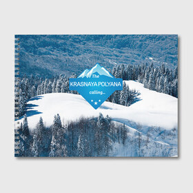 Альбом для рисования с принтом Красная поляна в Тюмени, 100% бумага
 | матовая бумага, плотность 200 мг. | горнолыжный курорт | горы | зима | красная поляна | лыжи | парк | роза хуторов | снег | сноутборд | сочи