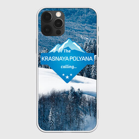 Чехол для iPhone 12 Pro Max с принтом Красная поляна в Тюмени, Силикон |  | Тематика изображения на принте: горнолыжный курорт | горы | зима | красная поляна | лыжи | парк | роза хуторов | снег | сноутборд | сочи