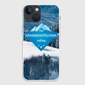 Чехол для iPhone 13 mini с принтом Красная поляна в Тюмени,  |  | Тематика изображения на принте: горнолыжный курорт | горы | зима | красная поляна | лыжи | парк | роза хуторов | снег | сноутборд | сочи