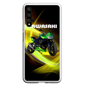 Чехол для Honor 20 с принтом Kawasaki в Тюмени, Силикон | Область печати: задняя сторона чехла, без боковых панелей | Тематика изображения на принте: moto | байк | байкер | мото | мотогонки | мотоспорт | мотоцикл