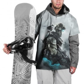 Накидка на куртку 3D с принтом Ghost Recon в Тюмени, 100% полиэстер |  | Тематика изображения на принте: battlefield | call of duty | clancy | cod | counter | csgo | rainbow | six | strike | tom | tom clancy’s