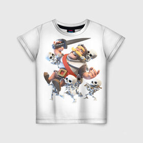Детская футболка 3D с принтом Clash Royale в Тюмени, 100% гипоаллергенный полиэфир | прямой крой, круглый вырез горловины, длина до линии бедер, чуть спущенное плечо, ткань немного тянется | clash royale