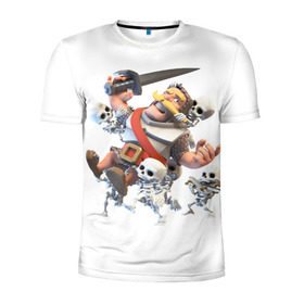 Мужская футболка 3D спортивная с принтом Clash Royale в Тюмени, 100% полиэстер с улучшенными характеристиками | приталенный силуэт, круглая горловина, широкие плечи, сужается к линии бедра | clash royale