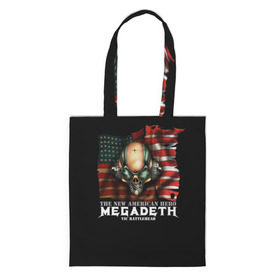 Сумка 3D повседневная с принтом Megadeth #3 в Тюмени, 100% полиэстер | Плотность: 200 г/м2; Размер: 34×35 см; Высота лямок: 30 см | dave | megadeth | metal | mustaine | rattlehead | rock | thrash | vic | дейв | мастейн | мегадез | мегадет | мегедес | метал | рок | треш