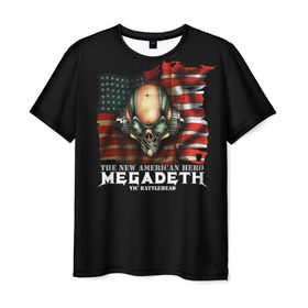 Мужская футболка 3D с принтом Megadeth #3 в Тюмени, 100% полиэфир | прямой крой, круглый вырез горловины, длина до линии бедер | dave | megadeth | metal | mustaine | rattlehead | rock | thrash | vic | дейв | мастейн | мегадез | мегадет | мегедес | метал | рок | треш