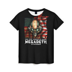 Женская футболка 3D с принтом Megadeth #3 в Тюмени, 100% полиэфир ( синтетическое хлопкоподобное полотно) | прямой крой, круглый вырез горловины, длина до линии бедер | dave | megadeth | metal | mustaine | rattlehead | rock | thrash | vic | дейв | мастейн | мегадез | мегадет | мегедес | метал | рок | треш