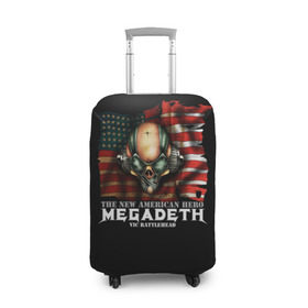 Чехол для чемодана 3D с принтом Megadeth #3 в Тюмени, 86% полиэфир, 14% спандекс | двустороннее нанесение принта, прорези для ручек и колес | dave | megadeth | metal | mustaine | rattlehead | rock | thrash | vic | дейв | мастейн | мегадез | мегадет | мегедес | метал | рок | треш
