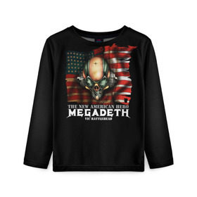 Детский лонгслив 3D с принтом Megadeth #3 в Тюмени, 100% полиэстер | длинные рукава, круглый вырез горловины, полуприлегающий силуэт
 | dave | megadeth | metal | mustaine | rattlehead | rock | thrash | vic | дейв | мастейн | мегадез | мегадет | мегедес | метал | рок | треш