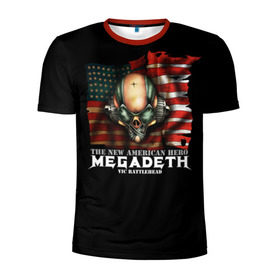 Мужская футболка 3D спортивная с принтом Megadeth #3 в Тюмени, 100% полиэстер с улучшенными характеристиками | приталенный силуэт, круглая горловина, широкие плечи, сужается к линии бедра | dave | megadeth | metal | mustaine | rattlehead | rock | thrash | vic | дейв | мастейн | мегадез | мегадет | мегедес | метал | рок | треш