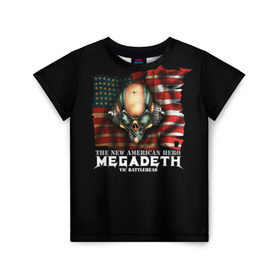 Детская футболка 3D с принтом Megadeth #3 в Тюмени, 100% гипоаллергенный полиэфир | прямой крой, круглый вырез горловины, длина до линии бедер, чуть спущенное плечо, ткань немного тянется | dave | megadeth | metal | mustaine | rattlehead | rock | thrash | vic | дейв | мастейн | мегадез | мегадет | мегедес | метал | рок | треш