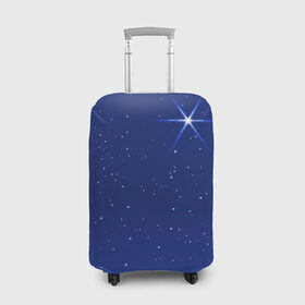 Чехол для чемодана 3D с принтом Звезда пленительного счастья в Тюмени, 86% полиэфир, 14% спандекс | двустороннее нанесение принта, прорези для ручек и колес | Тематика изображения на принте: блеск | галактика | звёзды | космос | лучи | небо | ночь