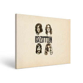 Холст прямоугольный с принтом Led Zeppelin 1 в Тюмени, 100% ПВХ |  | led zeppelin | лед зеппелин | роберт плант