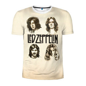 Мужская футболка 3D спортивная с принтом Led Zeppelin 1 в Тюмени, 100% полиэстер с улучшенными характеристиками | приталенный силуэт, круглая горловина, широкие плечи, сужается к линии бедра | led zeppelin | лед зеппелин | роберт плант