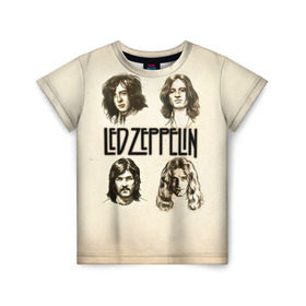 Детская футболка 3D с принтом Led Zeppelin 1 в Тюмени, 100% гипоаллергенный полиэфир | прямой крой, круглый вырез горловины, длина до линии бедер, чуть спущенное плечо, ткань немного тянется | Тематика изображения на принте: led zeppelin | лед зеппелин | роберт плант