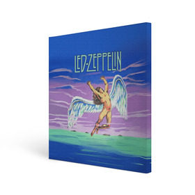 Холст квадратный с принтом Led Zeppelin 2 в Тюмени, 100% ПВХ |  | led zeppelin | лед зеппелин | роберт плант