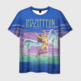 Мужская футболка 3D с принтом Led Zeppelin 2 в Тюмени, 100% полиэфир | прямой крой, круглый вырез горловины, длина до линии бедер | led zeppelin | лед зеппелин | роберт плант