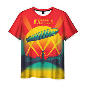 Мужская футболка 3D с принтом Led Zeppelin 3 в Тюмени, 100% полиэфир | прямой крой, круглый вырез горловины, длина до линии бедер | led zeppelin | лед зеппелин | роберт плант
