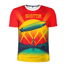 Мужская футболка 3D спортивная с принтом Led Zeppelin 3 в Тюмени, 100% полиэстер с улучшенными характеристиками | приталенный силуэт, круглая горловина, широкие плечи, сужается к линии бедра | Тематика изображения на принте: led zeppelin | лед зеппелин | роберт плант